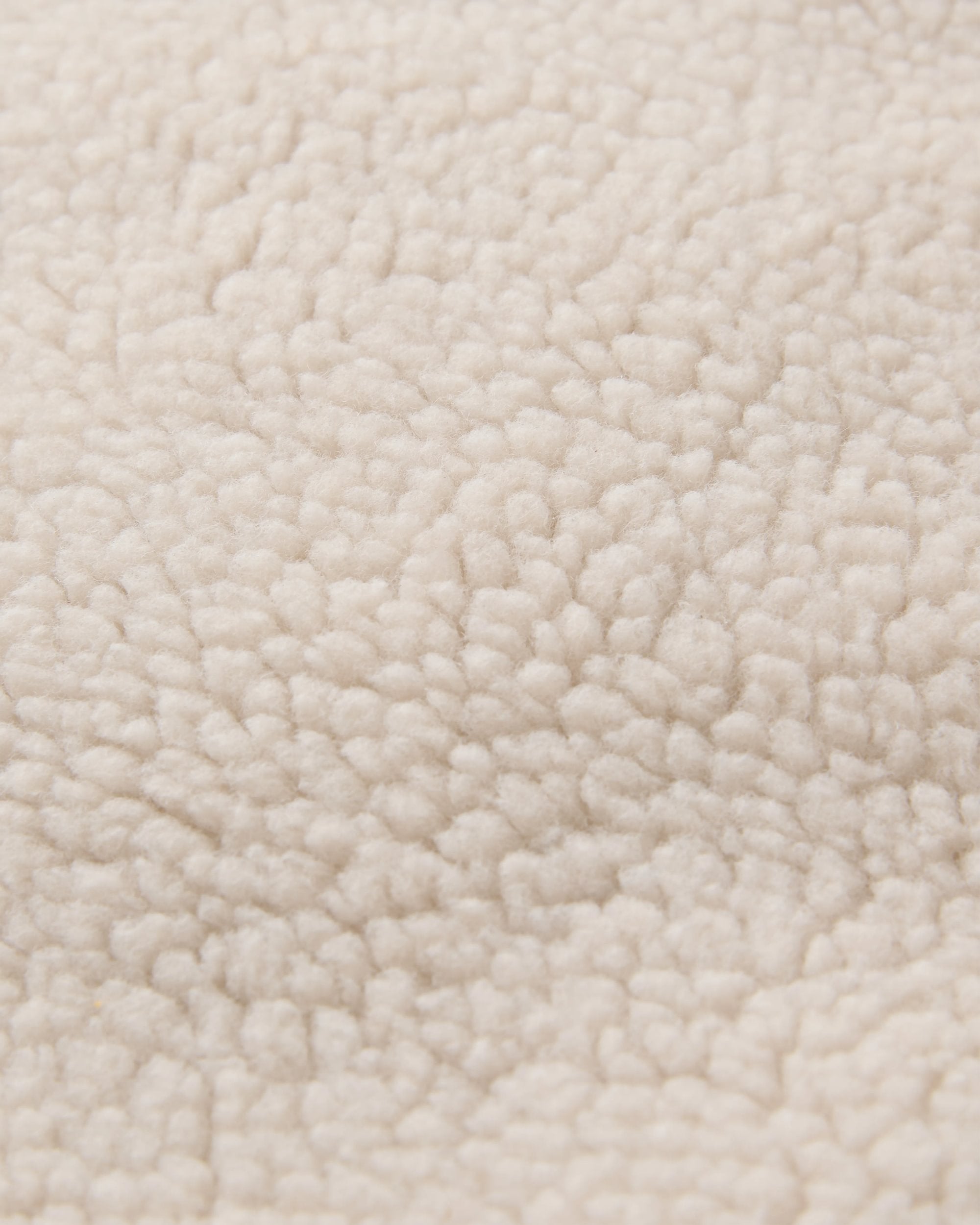 Valiant Deep Pile Fleece - Off White - Flatlay