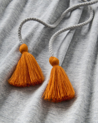 Rivergate Organic Cotton Maxi Dress 2.0 - Grey Marl - Flatlay