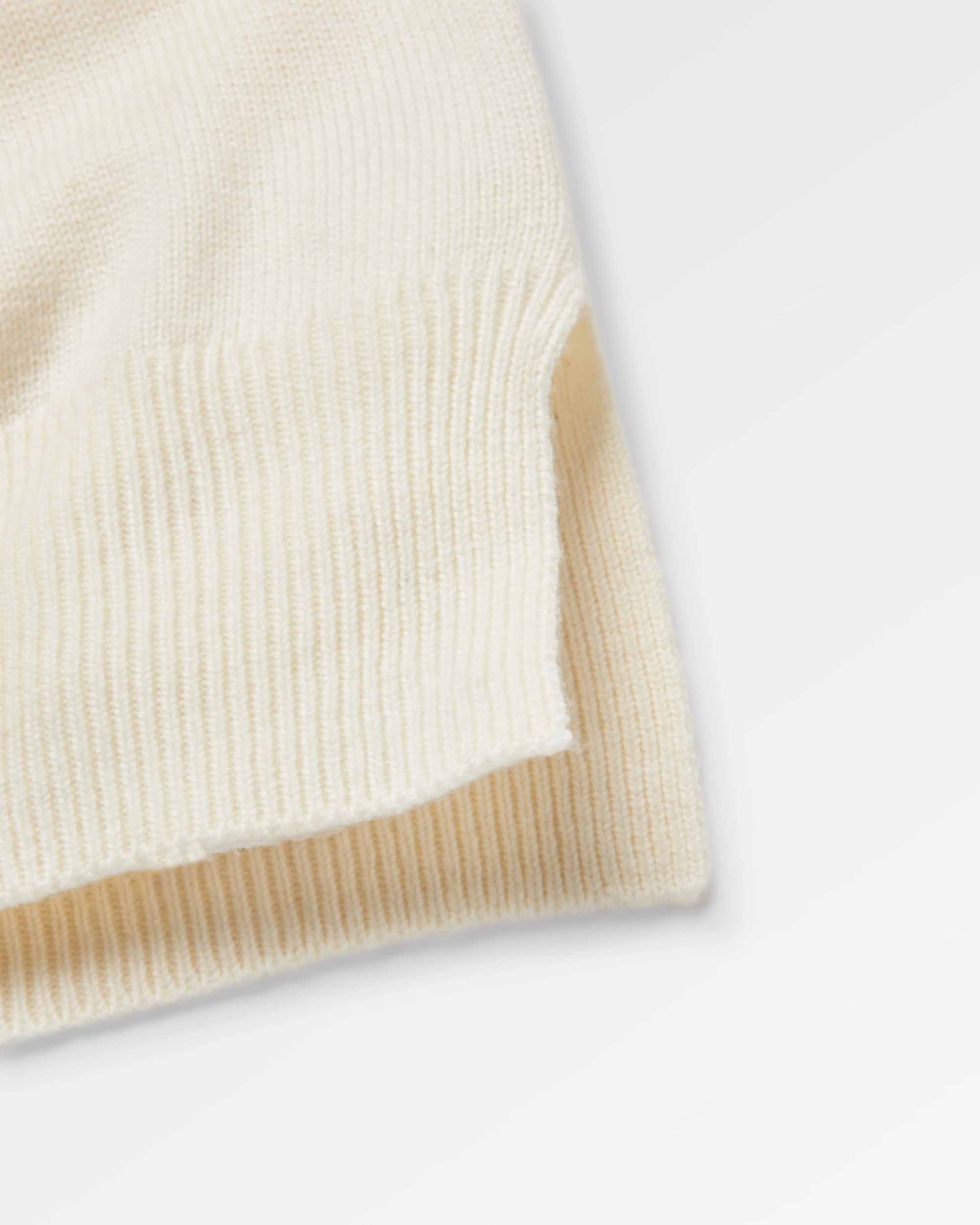 Hideout Oversized Recycled Knitted Jumper - Off White - Flatlay