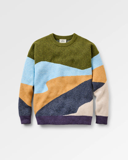 Scenic Recycled Knitted Jumper - Scenic Deep Plum - Flatlay