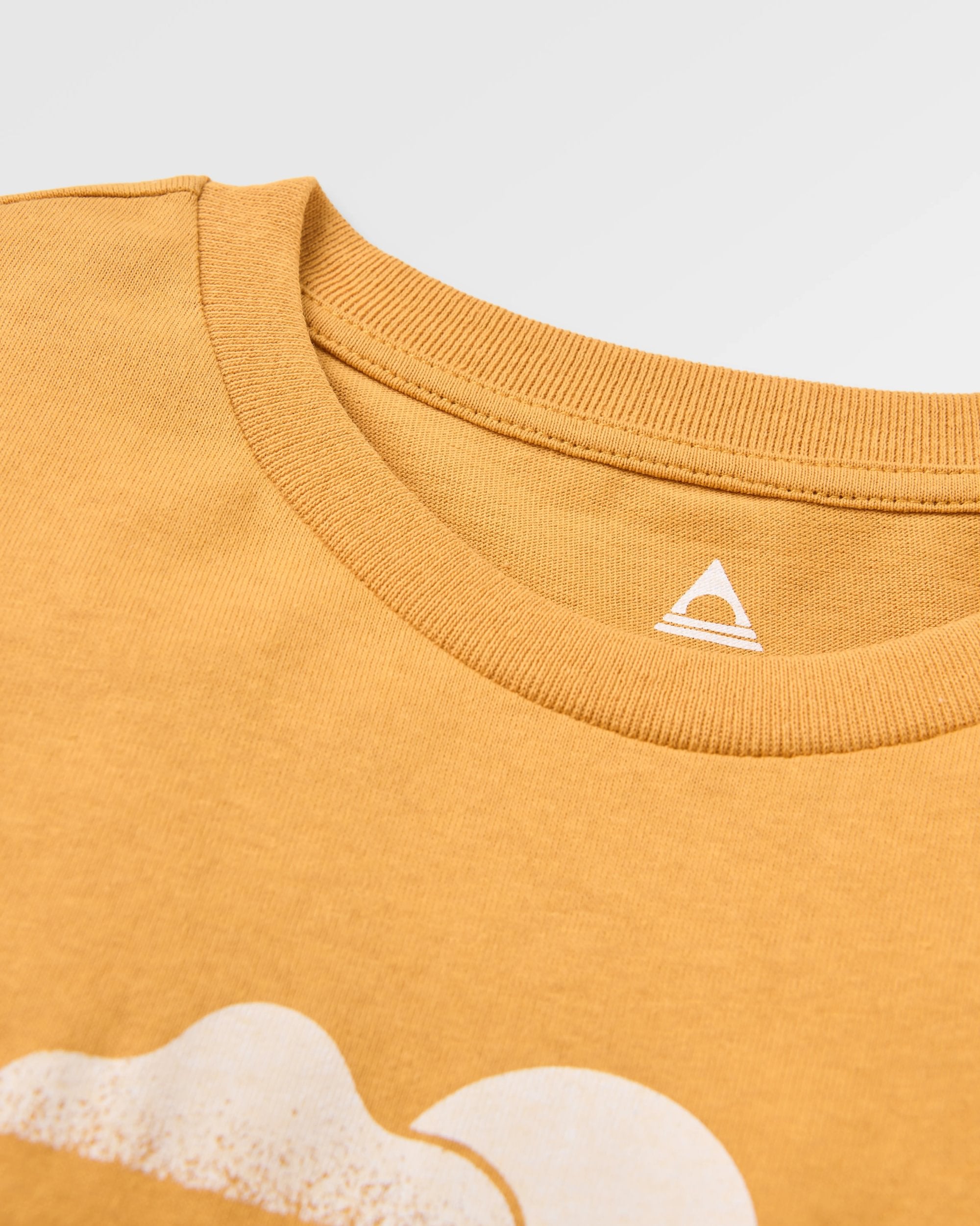 Tall Pines Women's Recycled Cotton T-shirt - Spruce Yellow - Flatlay