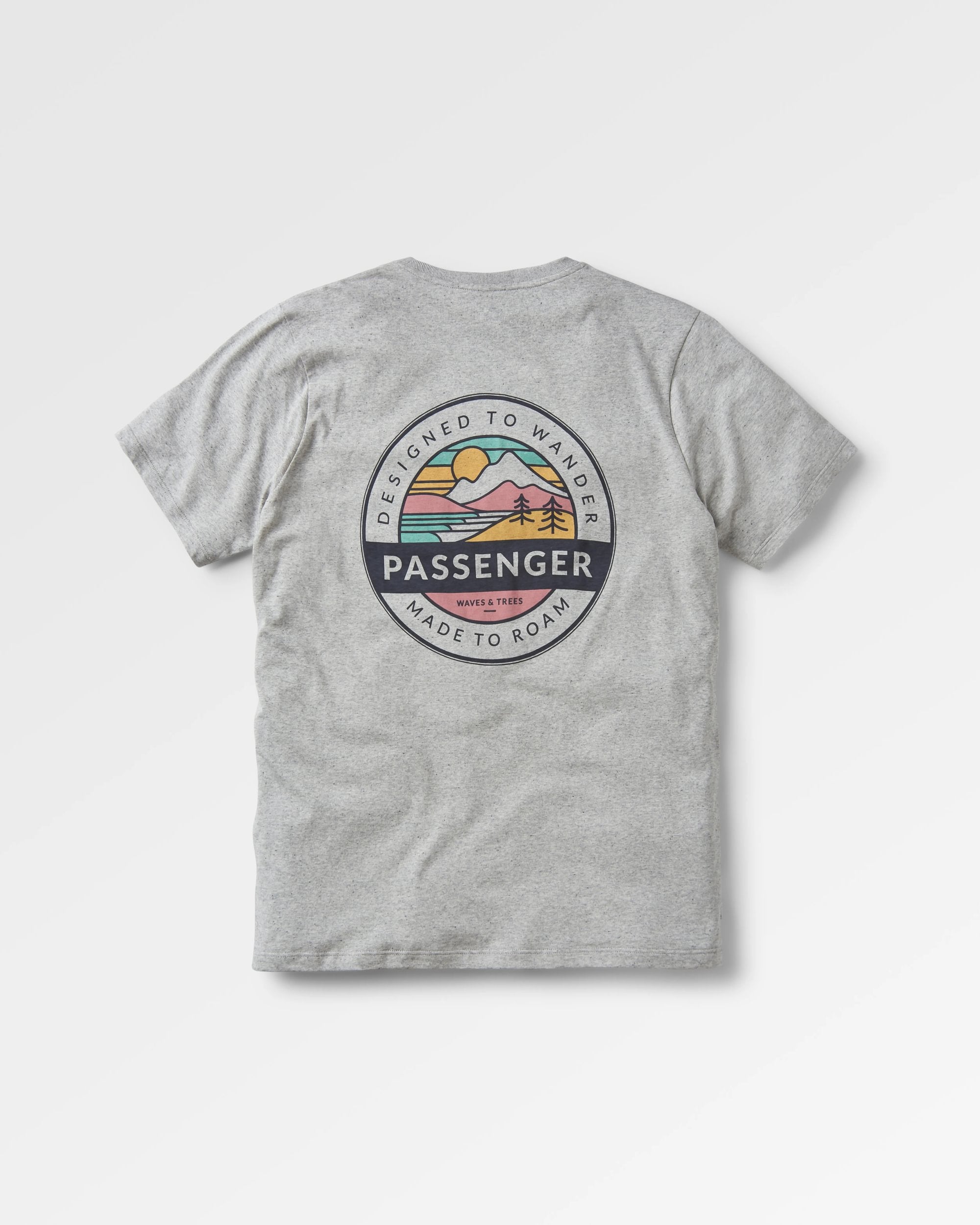 Odyssey Recycled Cotton T-Shirt - Grey Marl - Flatlay