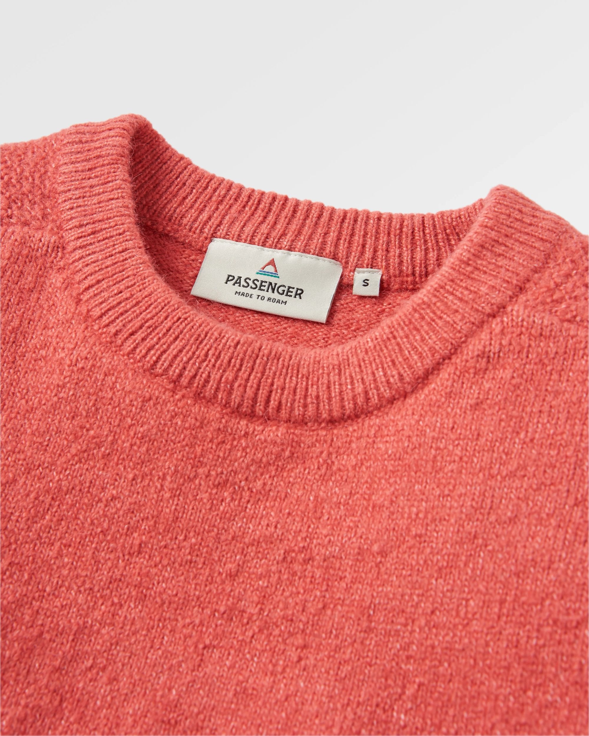 Cove Recycled Knitted Jumper - Mineral Red - Flatlay