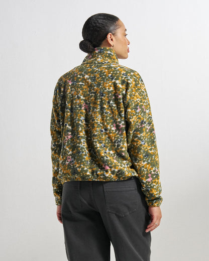 Ayla Micro Polartec® Fleece - Powder Camo Dusty Olive - Studio Model