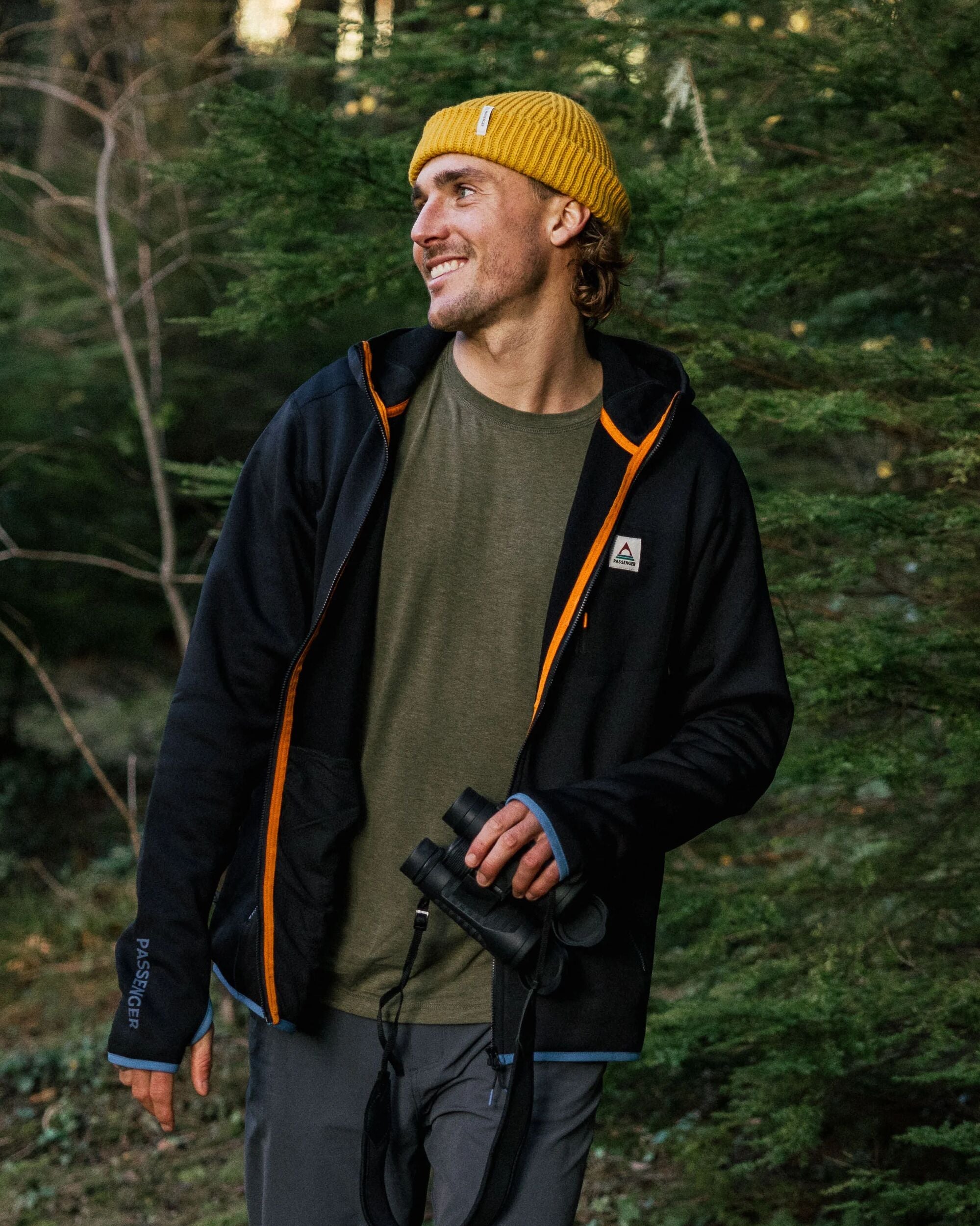 Solitude Recycled Polartec® Fleece Hoodie - Black - Lifestyle