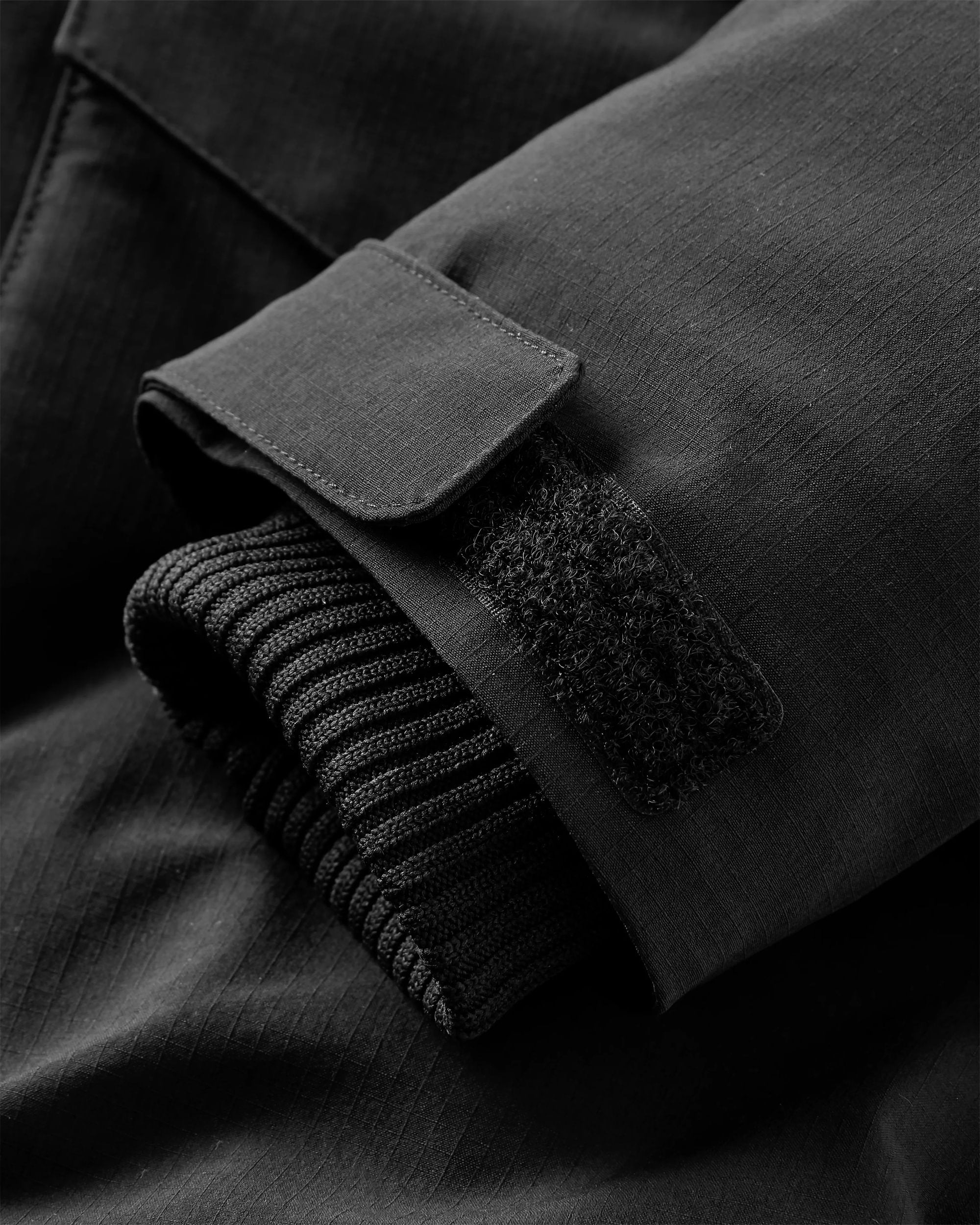 Rainier Waterproof Parka - Black - Flatlay