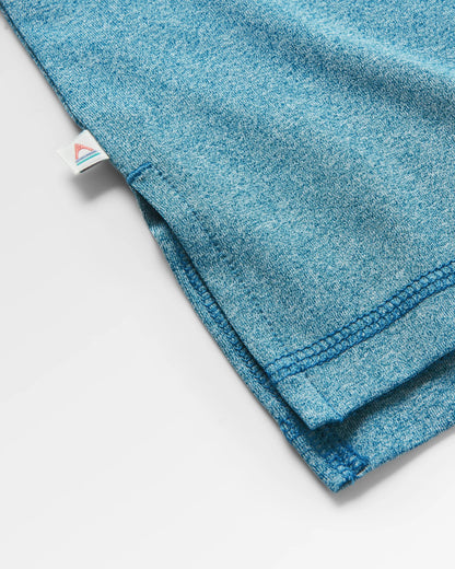Classic Active Recycled T-Shirt - Blue Steel Marl - Flatlay