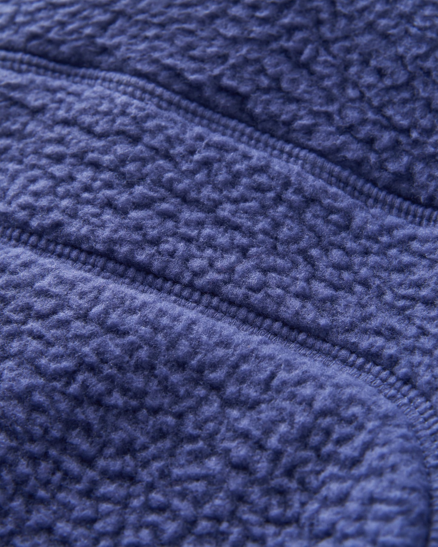 Ventura 1/2 Zip Recycled Sherpa Fleece - Purple Indigo - Flatlay