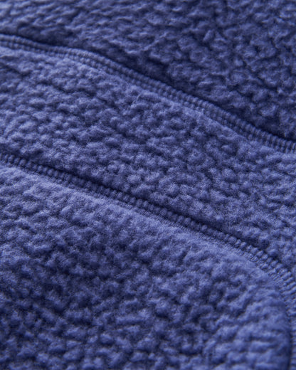 Ventura 1/2 Zip Recycled Sherpa Fleece - Purple Indigo - Flatlay
