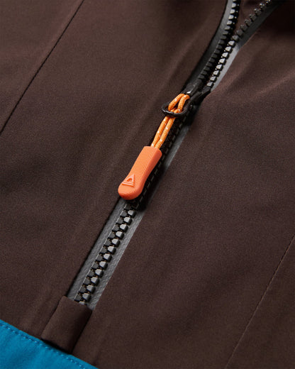 Diablo Recycled Waterproof Anorak - Caramel/Espresso - Flatlay