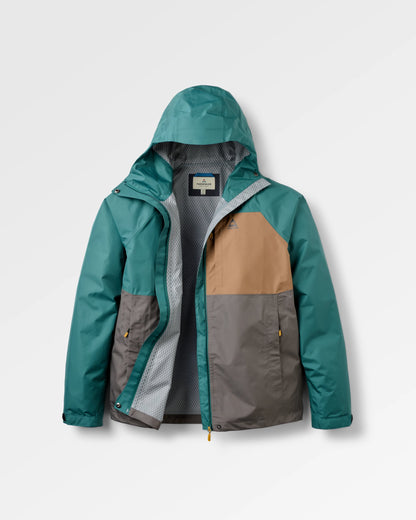 Trailscape Men's Waterproof Jacket - Deep Ocean/Slate Grey - Flatlay