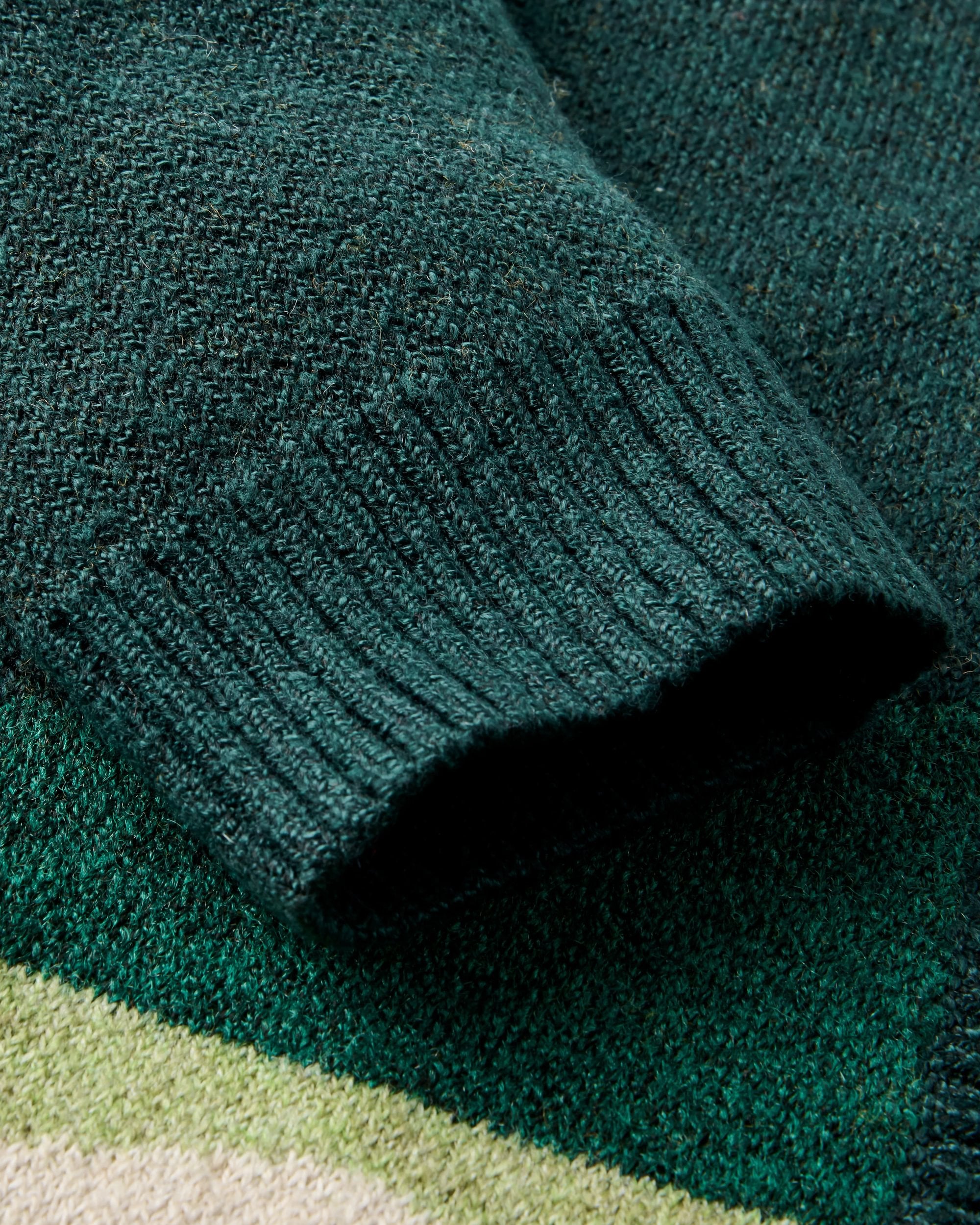 Scenic Recycled Long Knitted Cardigan - Scenic Dark Fern - Flatlay