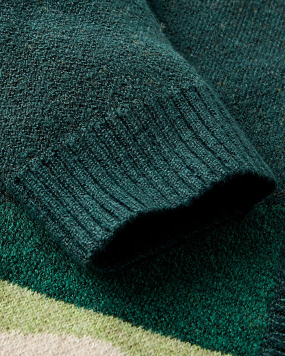 Scenic Recycled Long Knitted Cardigan - Scenic Dark Fern - Flatlay