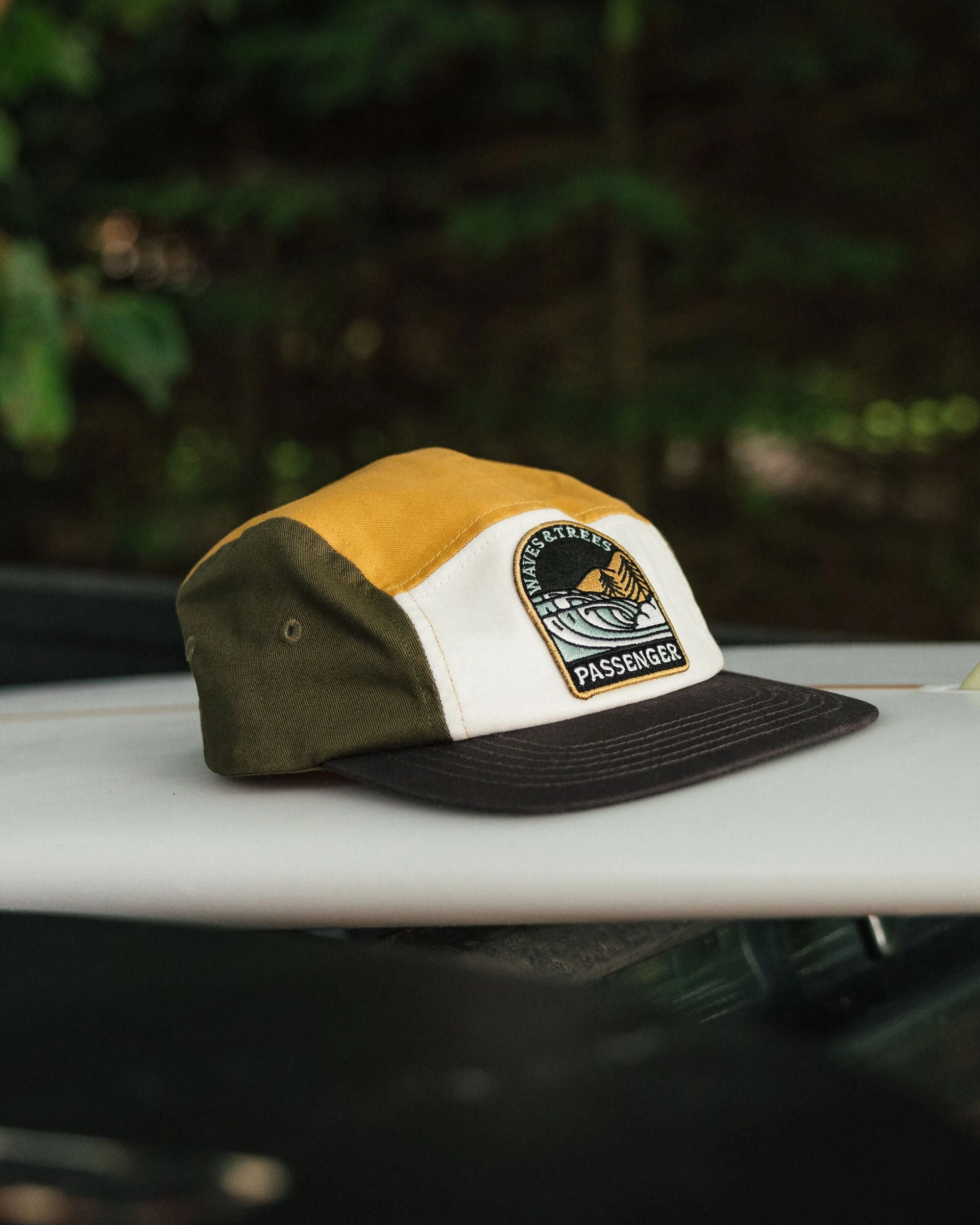 Waves & Trees Recycled 5 Panel Cap - Khaki - Lifestyle