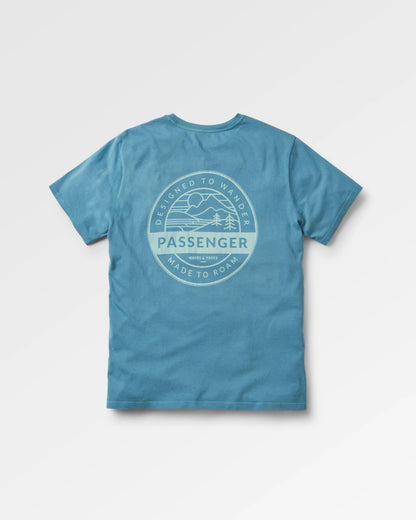 Odyssey Recycled Cotton T-Shirt - Provincial Blue - Flatlay