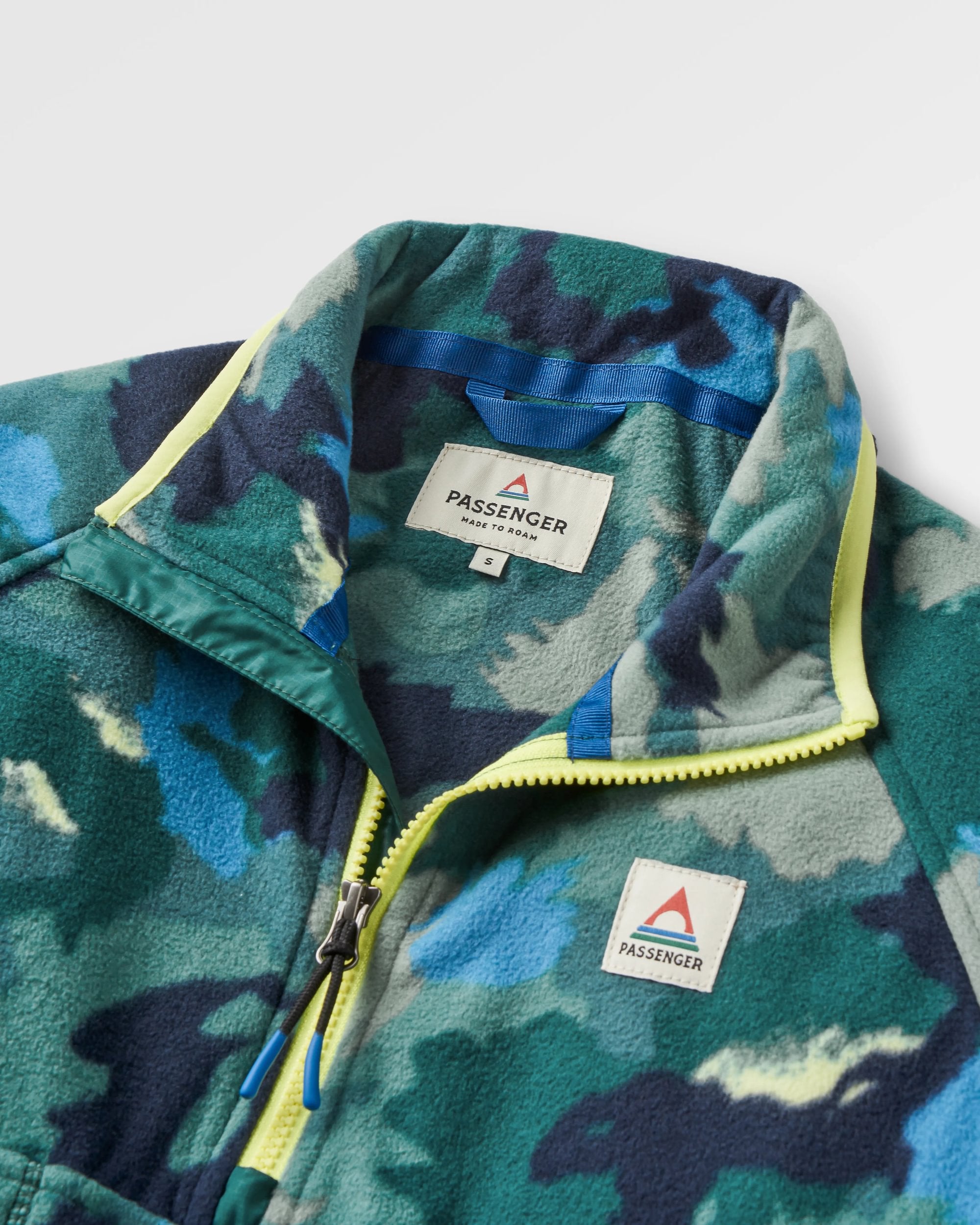 Sorrel Recycled Polar Fleece - Alpine Camo Rain Forest - Flatlay