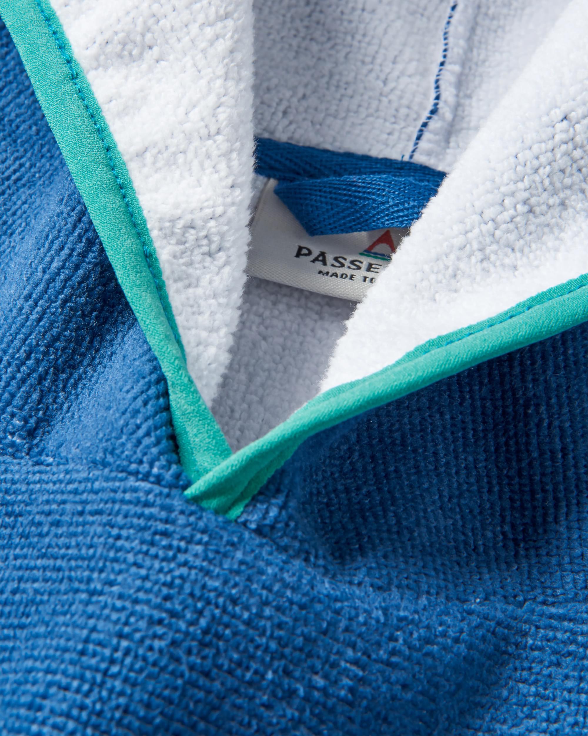 Tulum Recycled Towel Poncho - Dark Denim - Flatlay