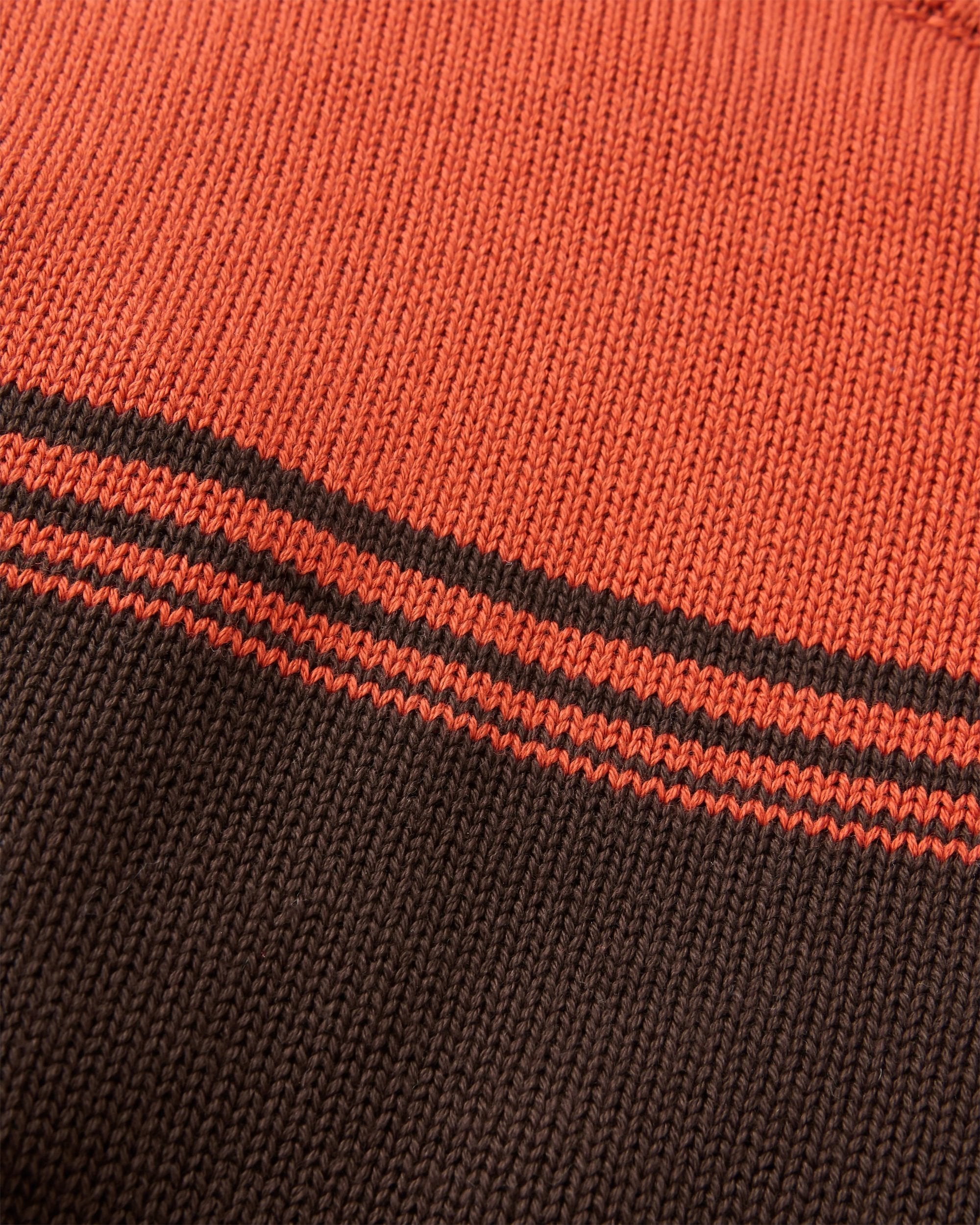 Wald Knitted Jumper - Dark Rust/Espresso - Flatlay