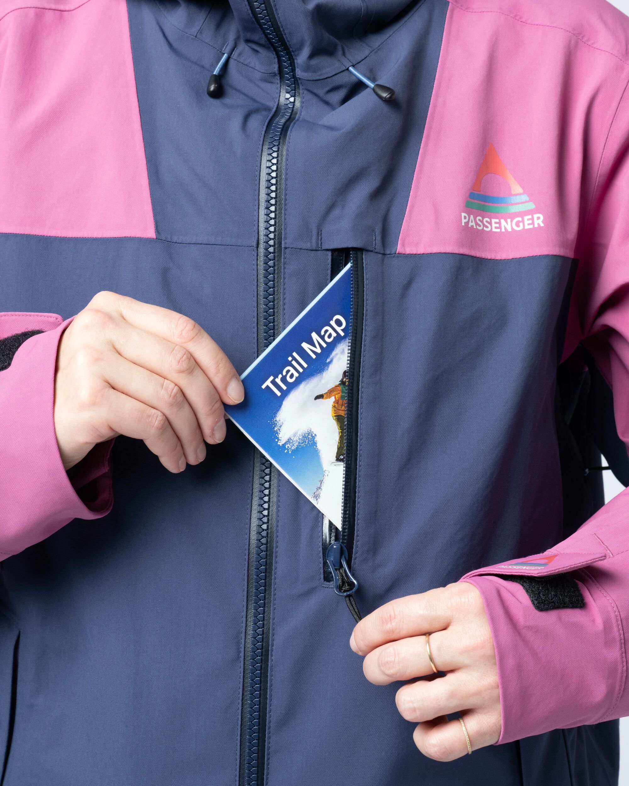 Snowscape Women's Recycled Jacket - Rich Navy - Flatlay