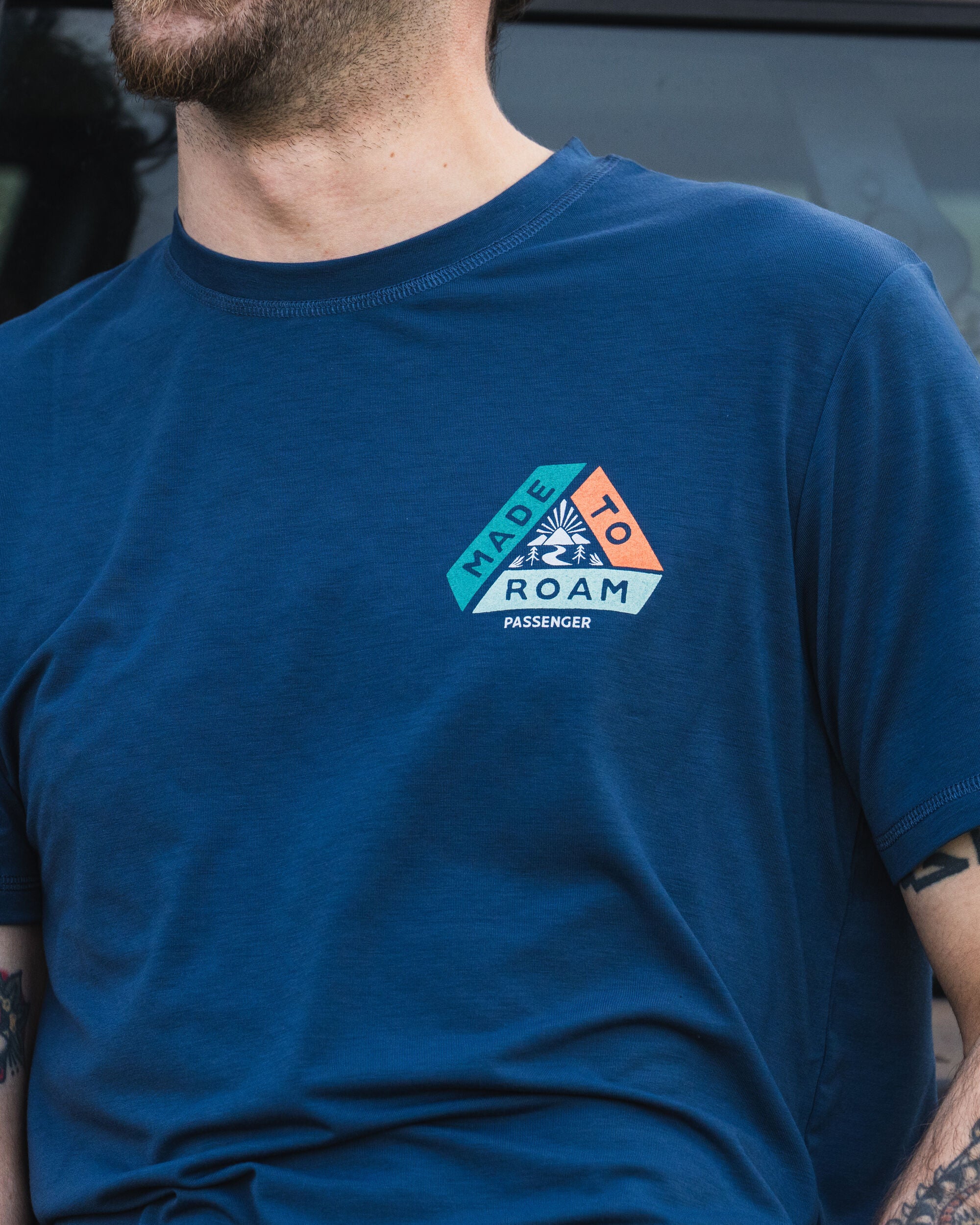 Trail Active Recycled T-shirt - Dark Denim - Lifestyle