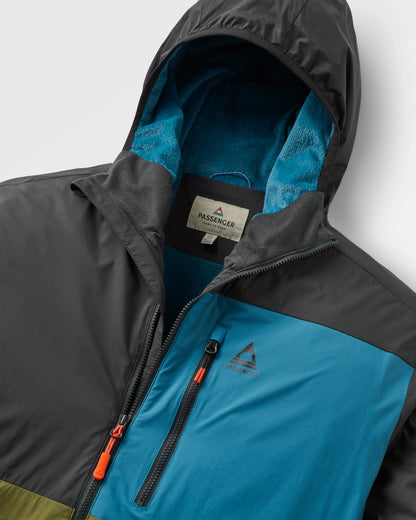 Tahoe Lined Windproof Jacket - Faded Black/Khaki - Flatlay