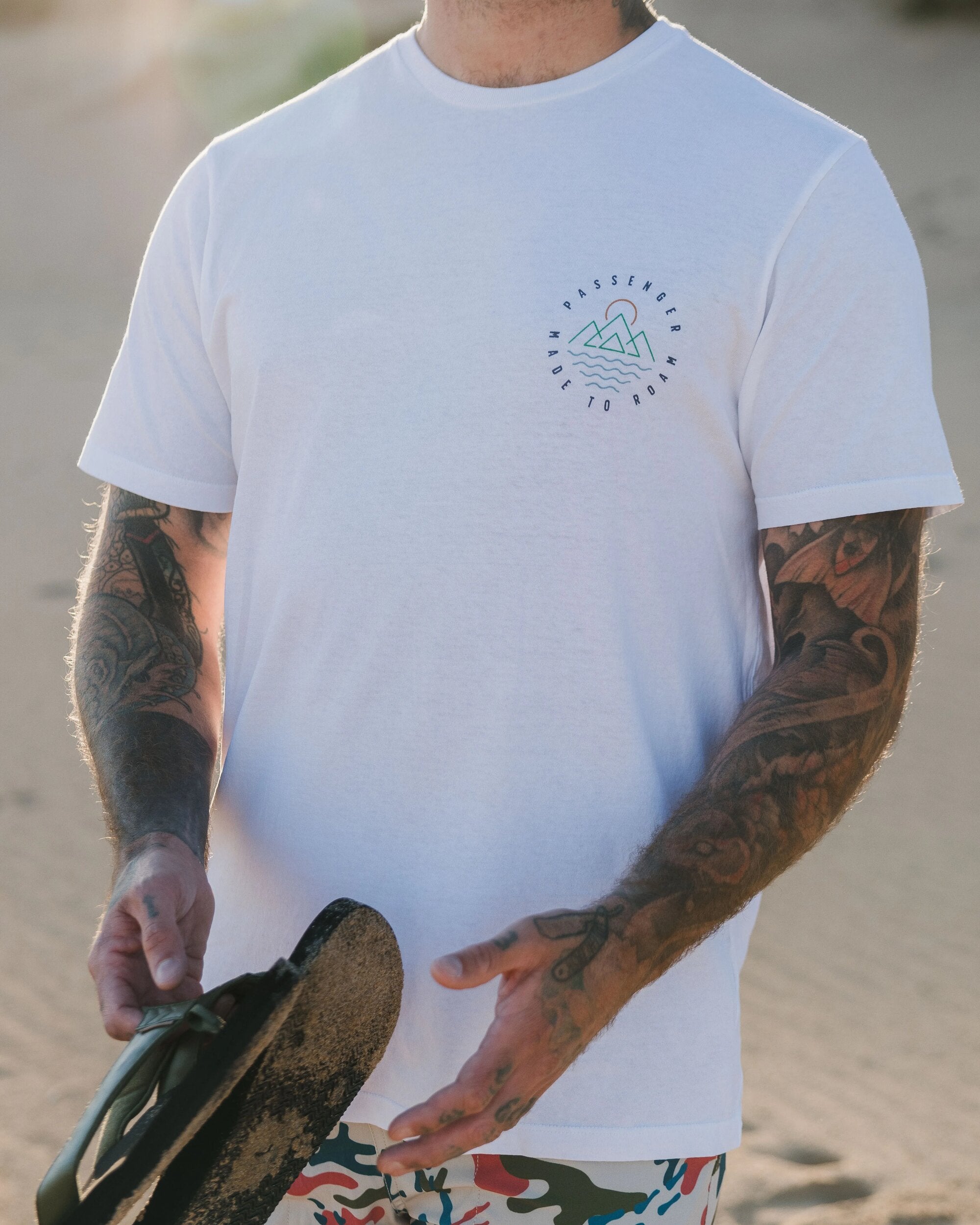 Escapism Recycled Cotton T-Shirt - White - Lifestyle