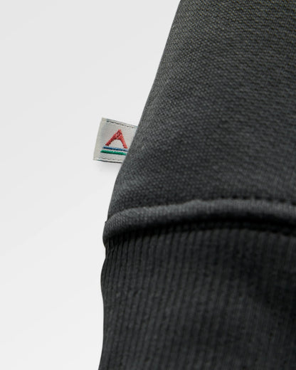 Roam Slow Men's Recycled Cotton Hoodie - Black - Flatlay