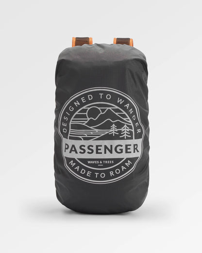 Recycled Waterproof Backpack Cover (18-35L) - Black - Flatlay