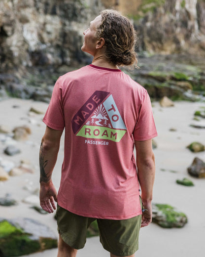 Classic Active Recycled T-Shirt - Mineral Red Marl - Lifestyle