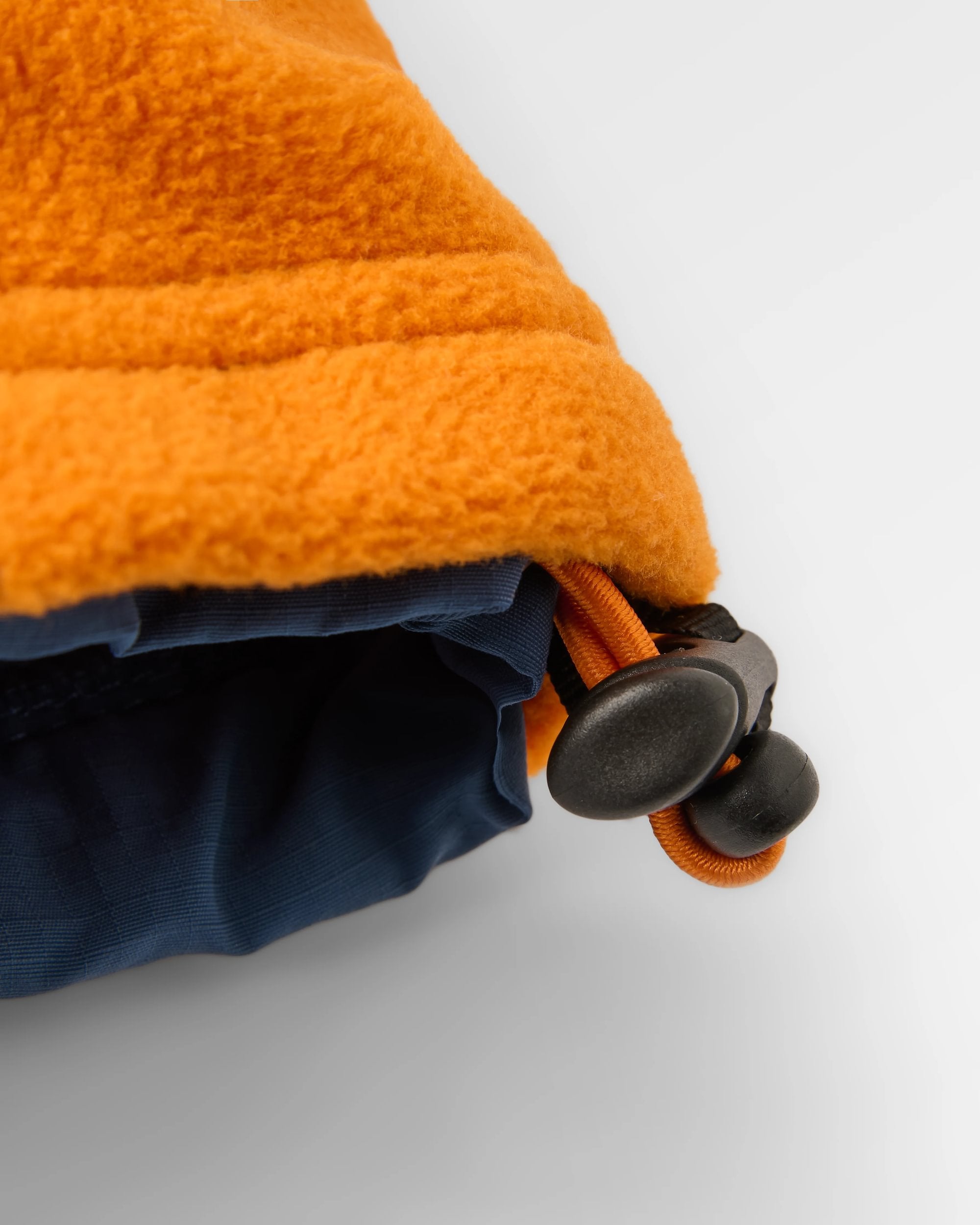 Alexander Recycled Hooded Polar Fleece - Faded Denim - Flatlay