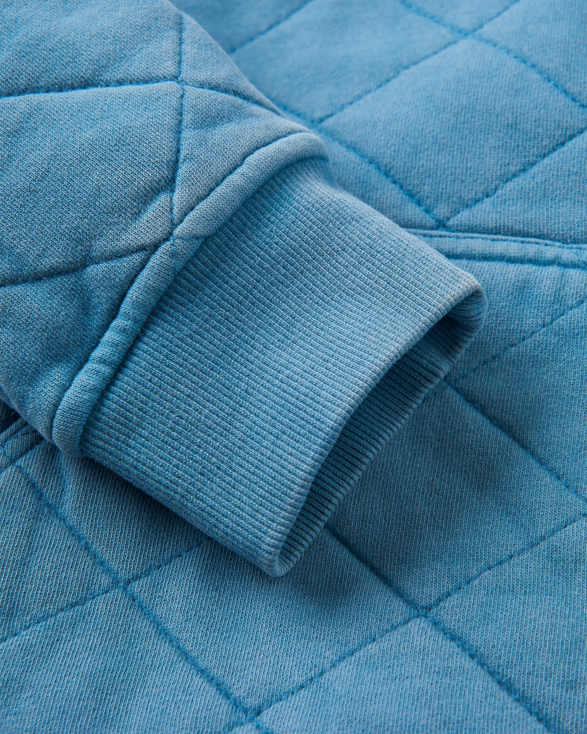 Clementine Recycled Quilted High Neck - Bluejay - Flatlay