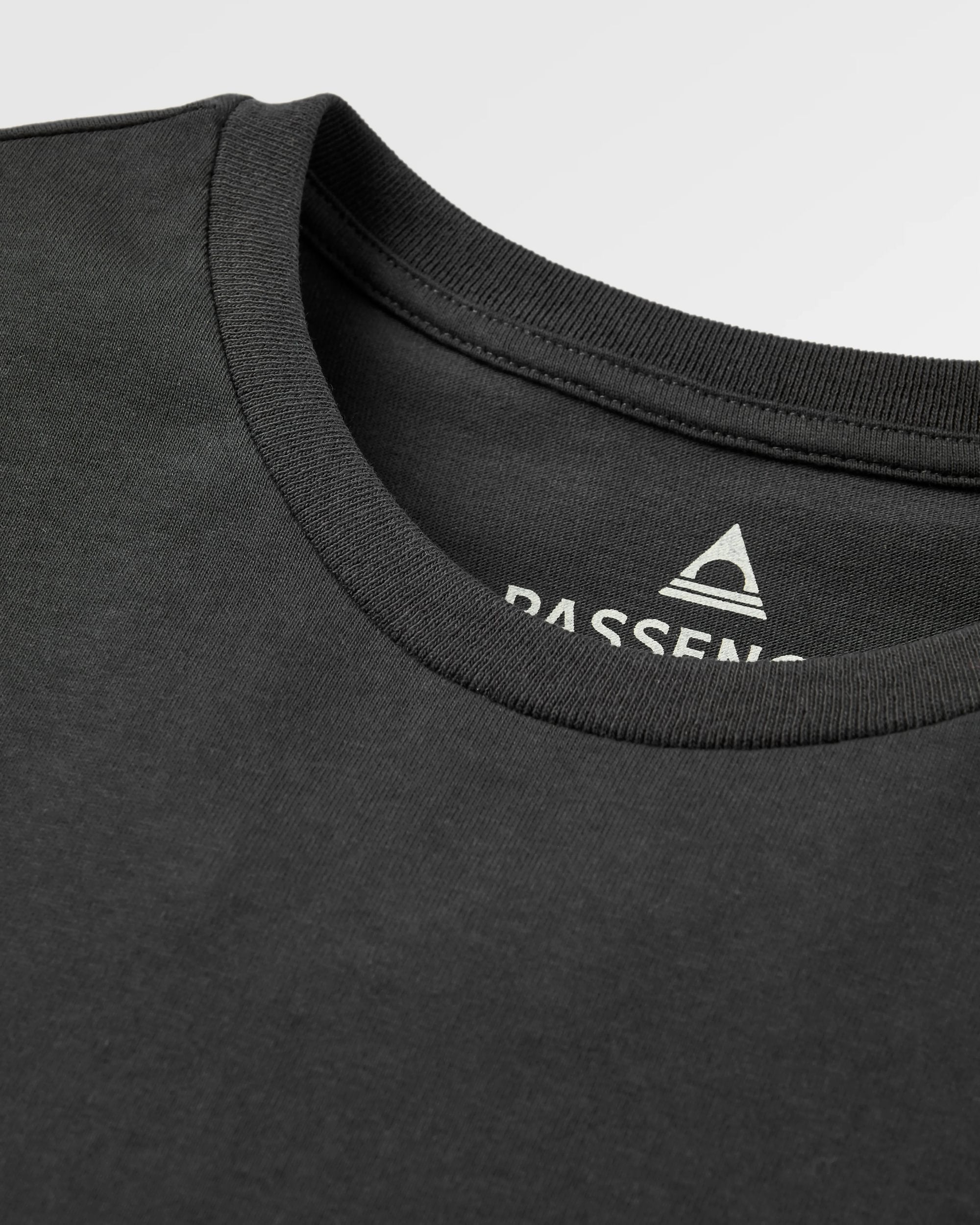 Passenger Recycled Cotton T-Shirt - Black - Flatlay