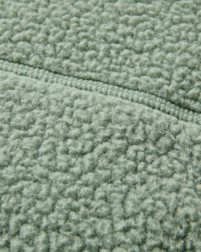 Home Full Zip Hooded Sherpa Fleece - Pistachio - Flatlay