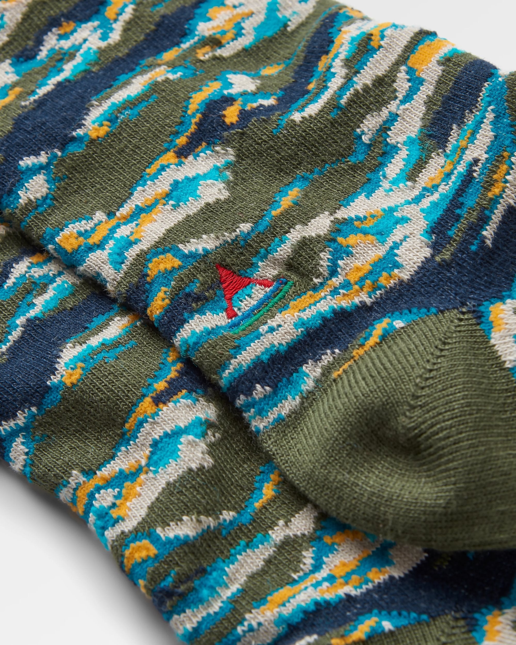 Peak Organic Midweight Crew Socks - Khaki - Flatlay