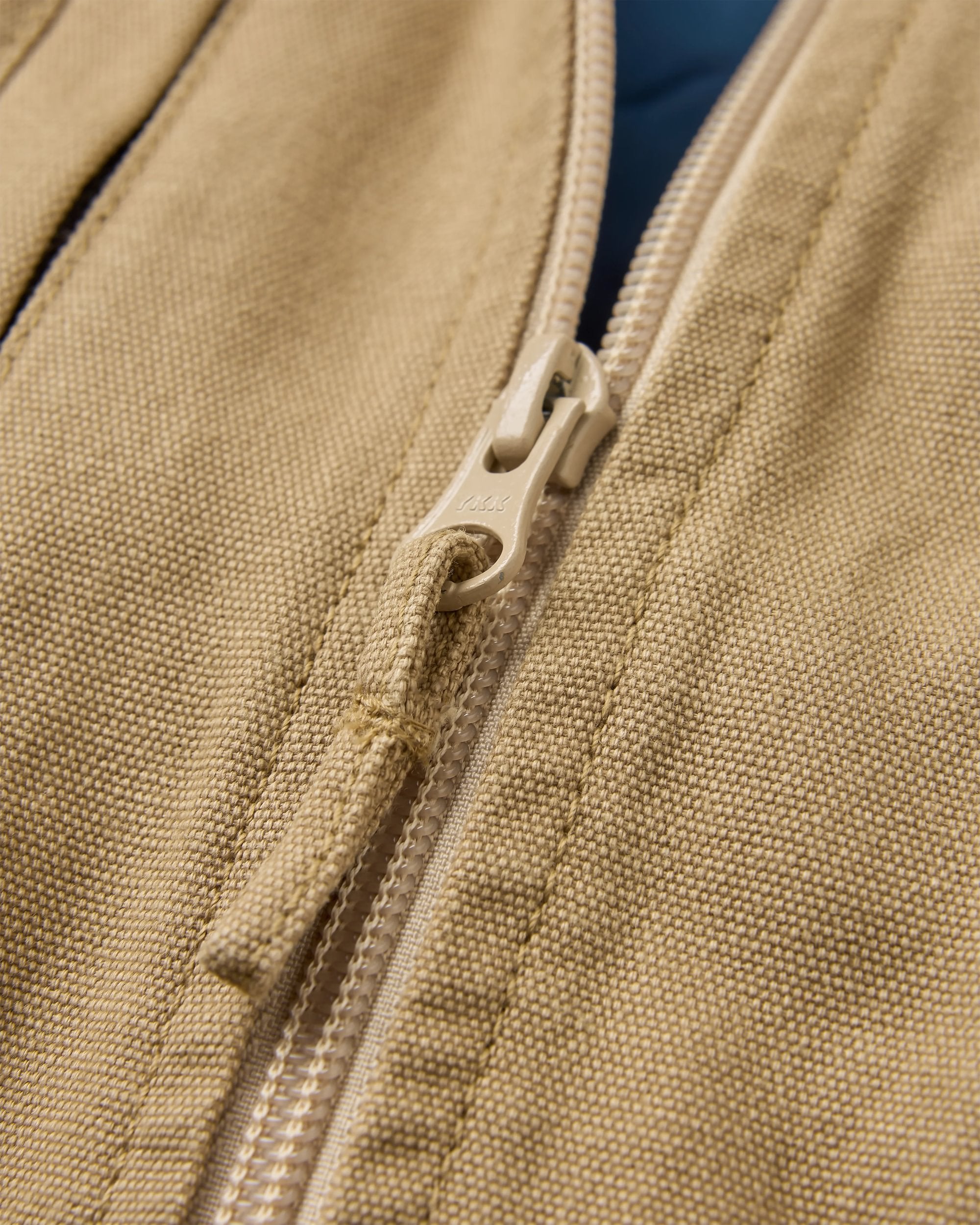 Explorers Organic Cotton Canvas Vest - Stone - Flatlay