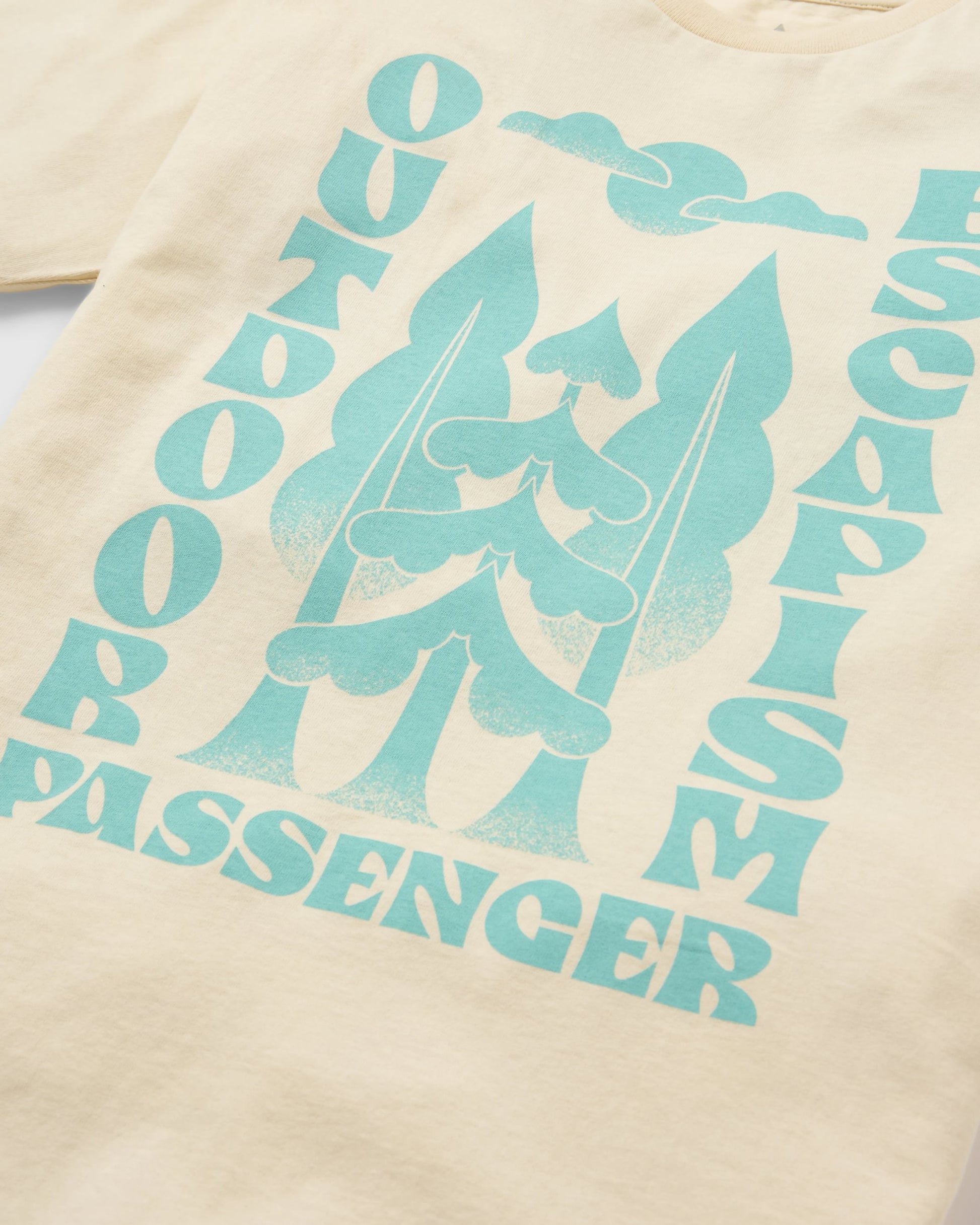 Tall Pines Women's Recycled Cotton T-shirt - Birch - Flatlay