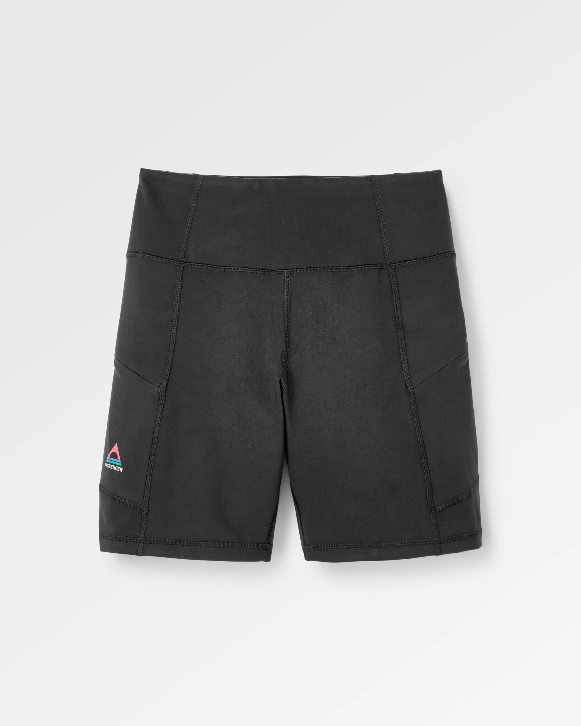 Womens Solscape Active Short - Black - Flatlay