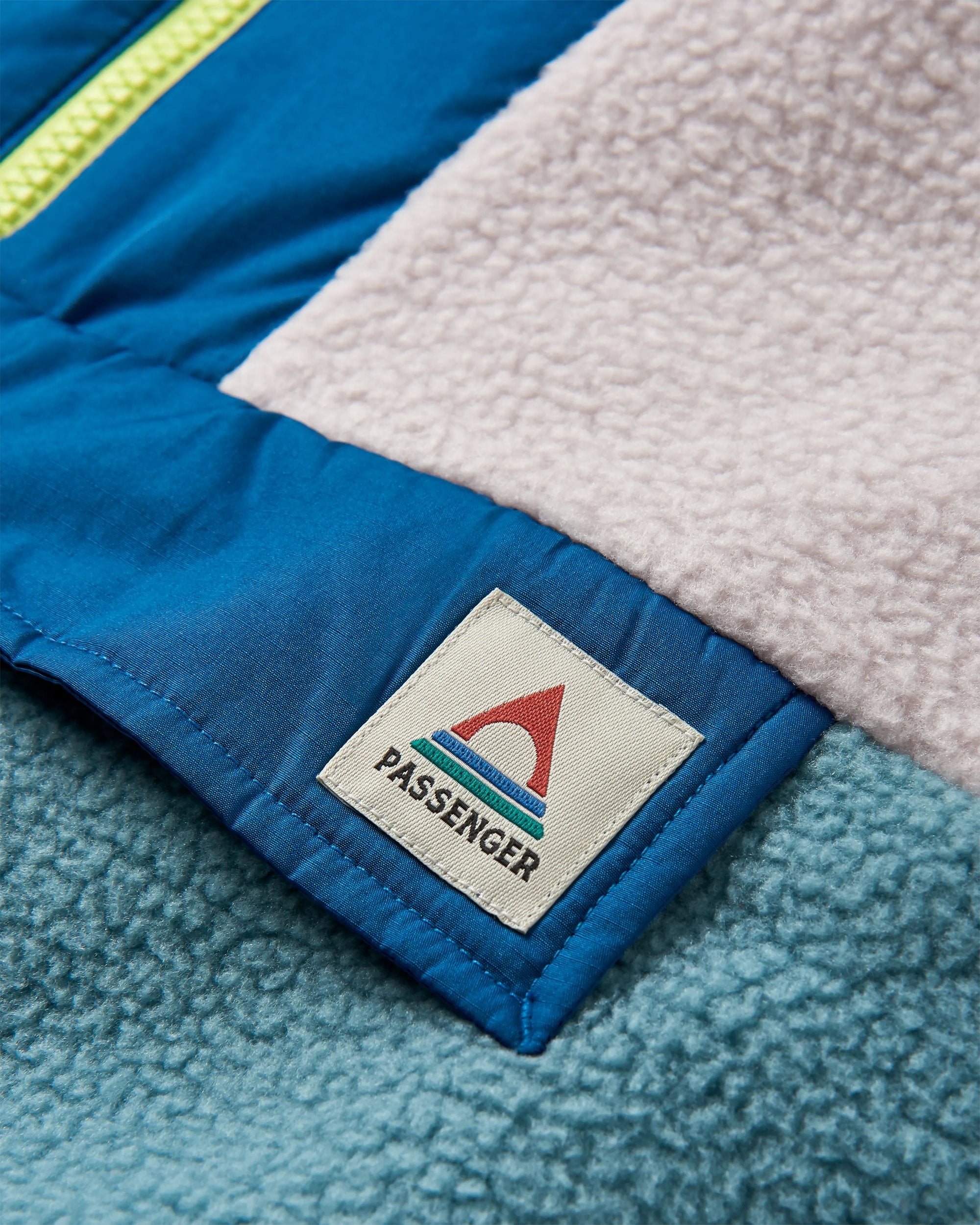 Maren 1/2 Zip Recycled Sherpa Fleece - Arctic - Flatlay