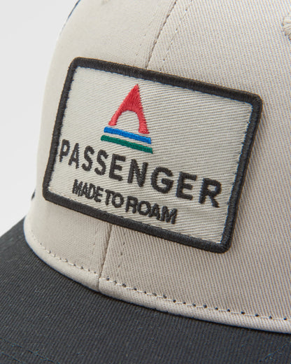 Core Recycled Cotton Trucker Cap - Black/ White - Flatlay