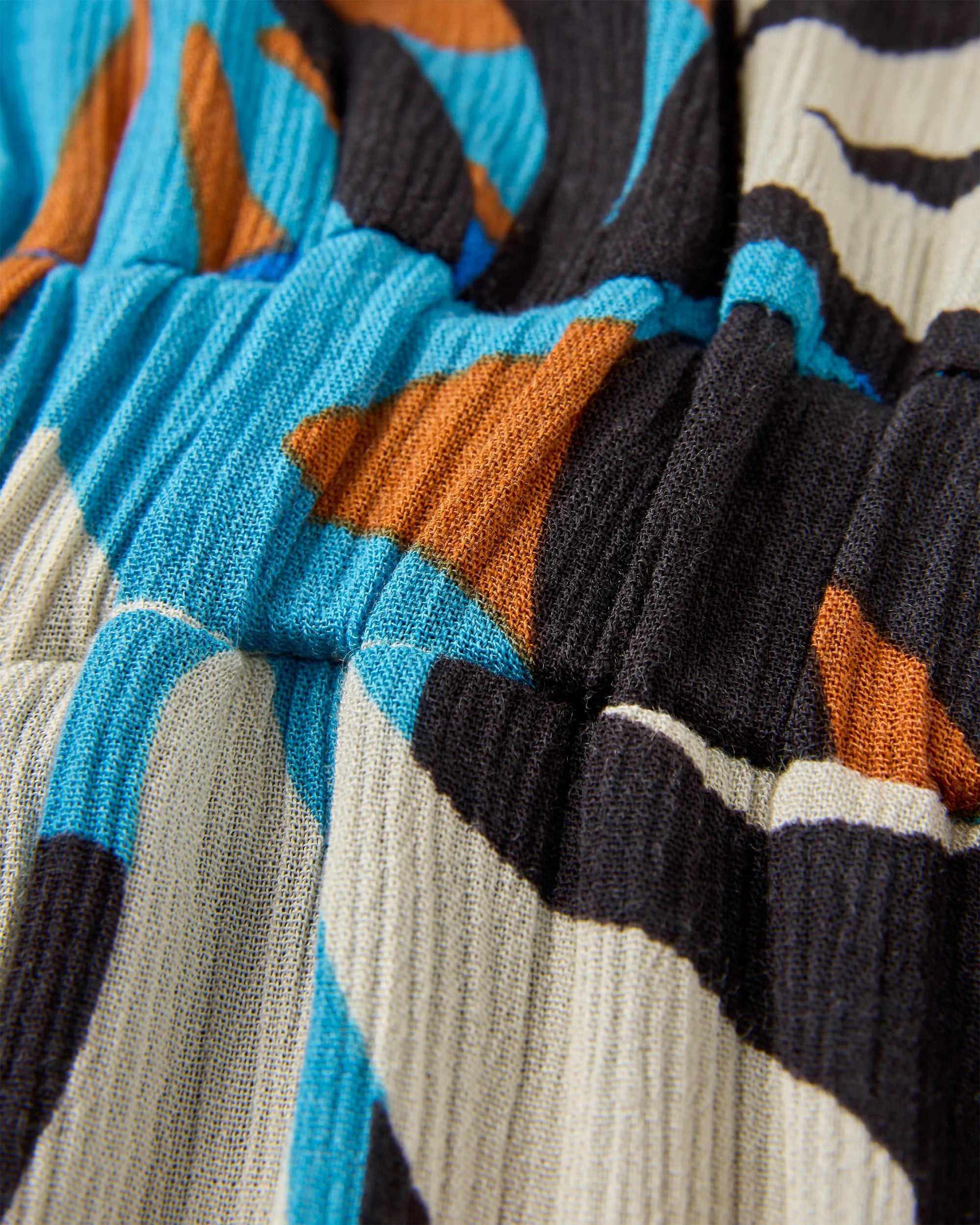 Thimbleberry Jumpsuit - Mountain Foliage Blue - Flatlay