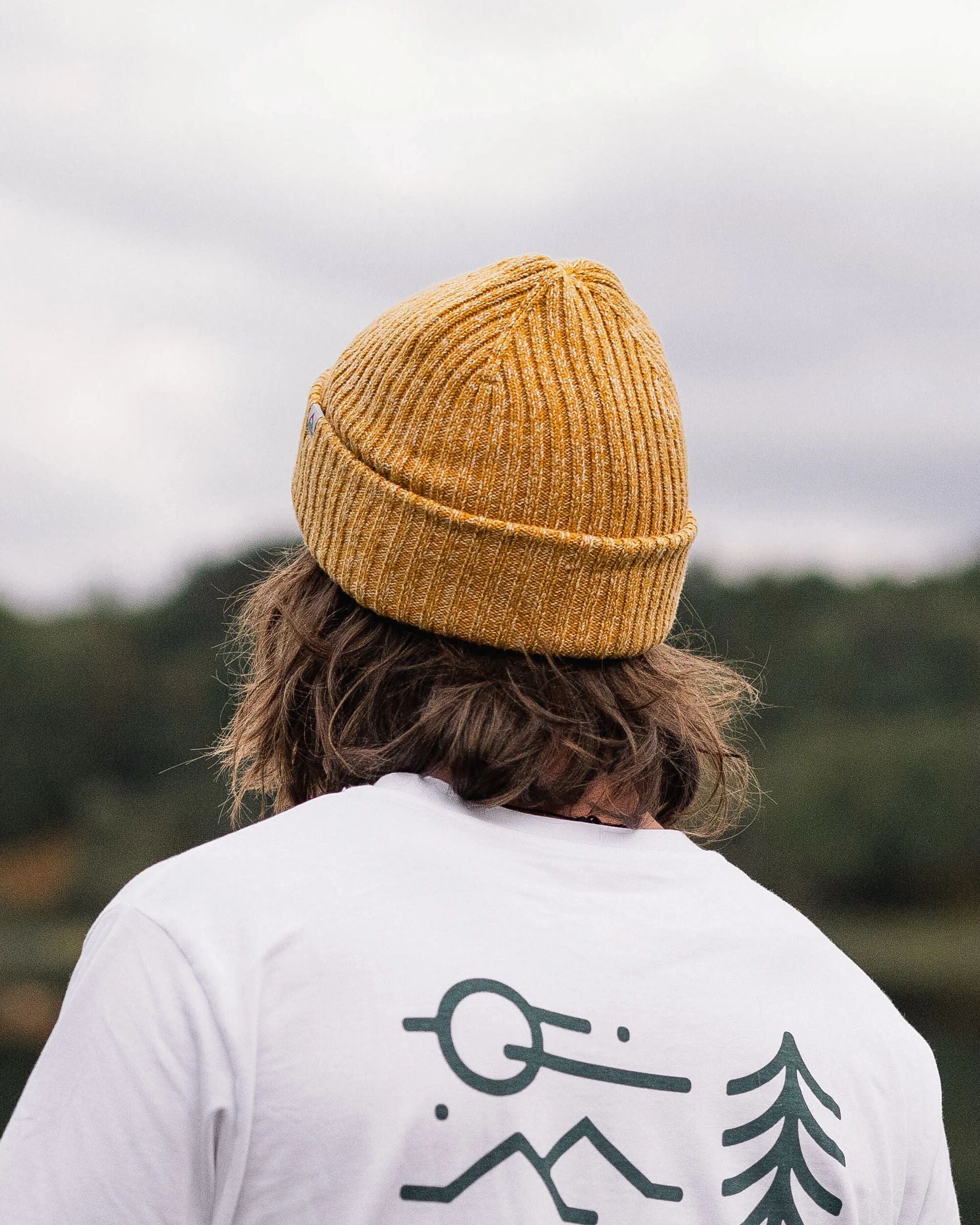 Fisherman Marl Beanie - Mustard Yellow - Lifestyle - Male