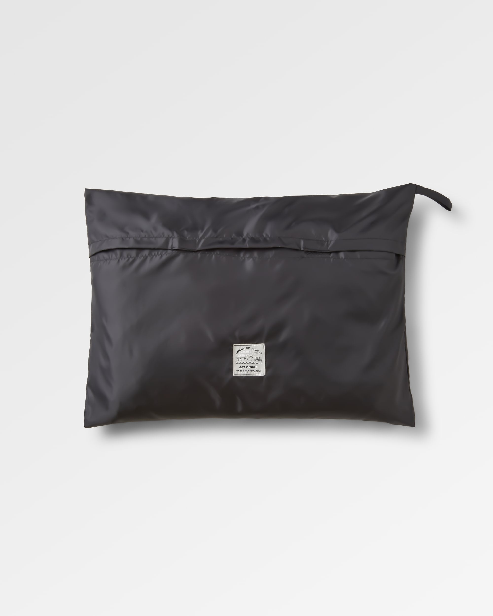 Escapism Recycled Towel Lined Changing Robe - Black - Flatlay