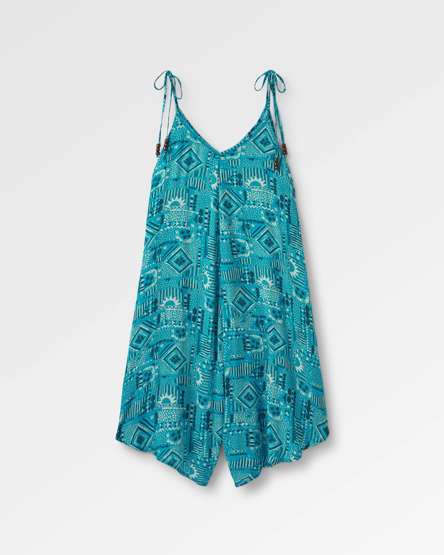 Copetín Jumpsuit - Vintage Patchwork Blue Pool - Flatlay