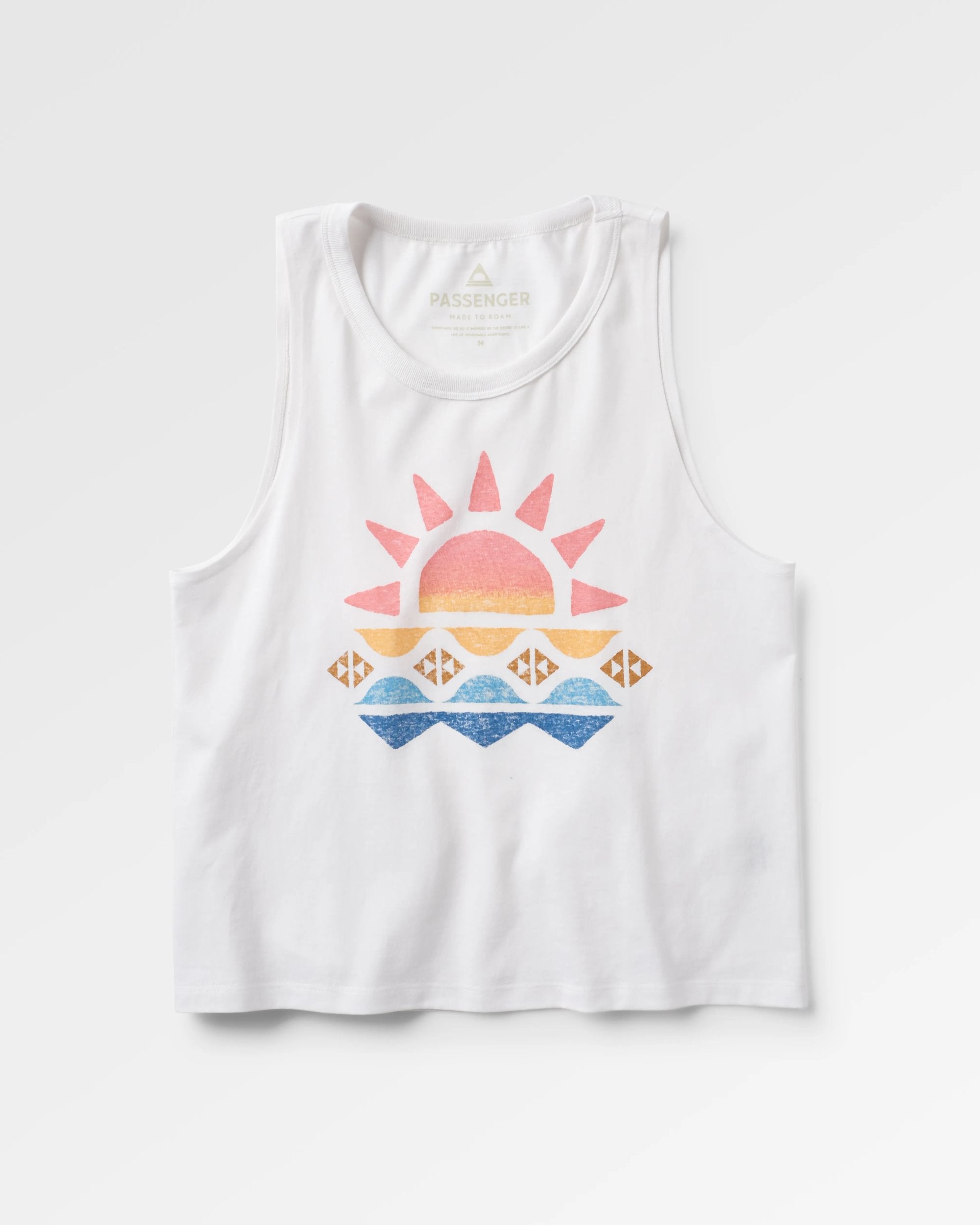 Sunray Recycled Cotton Vest - White - Flatlay
