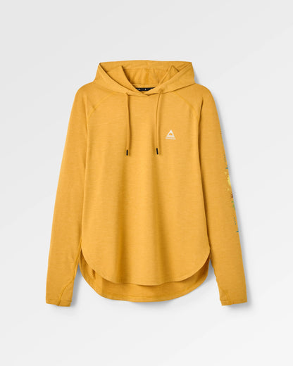 Sunvale Lightweight UPF50 Hoodie - Spruce Yellow Marl - Flatlay