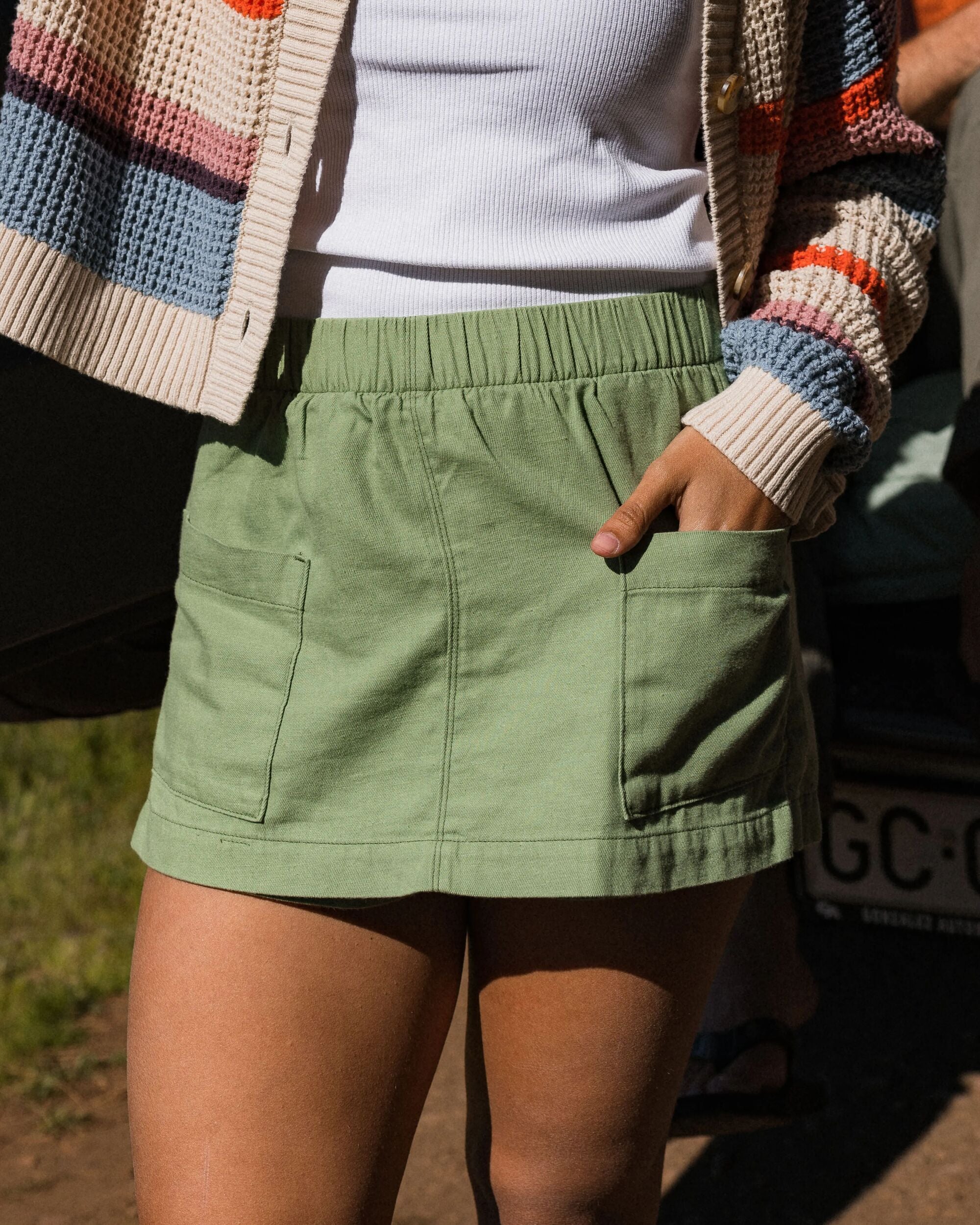 Whirl Lightweight Skort - Stem Green - Lifestyle