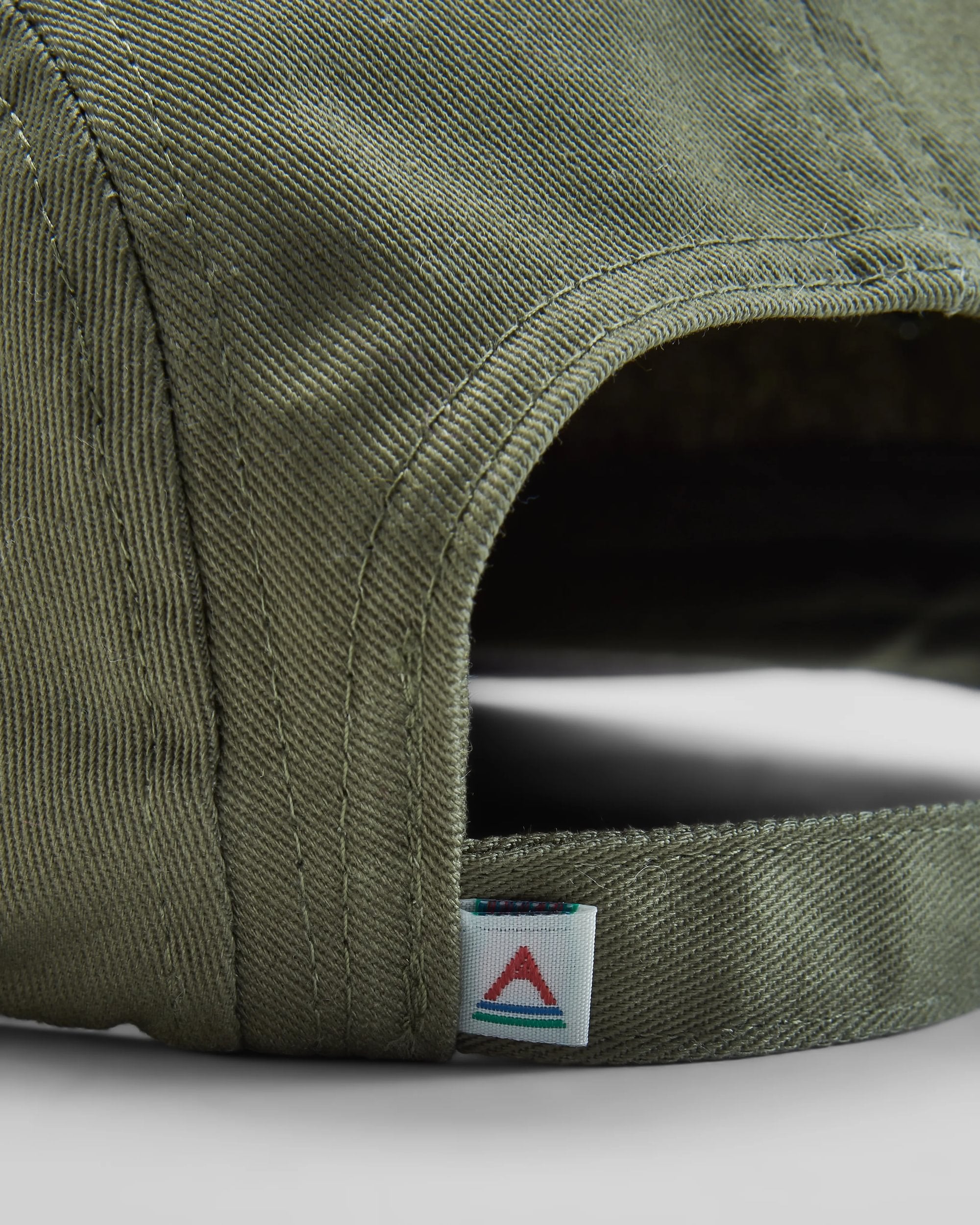 Waves & Trees Recycled 5 Panel Cap - Dusty Olive - Flatlay