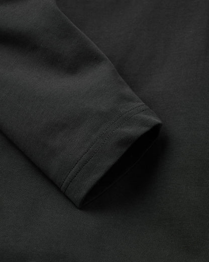 Heritage Relaxed Fit LS T-Shirt - Black - Flatlay