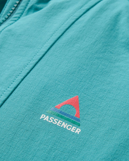 Womens Trailscape Lightweight Softshell Jacket - Mediterranean/ Ocean Teal - Flatlay