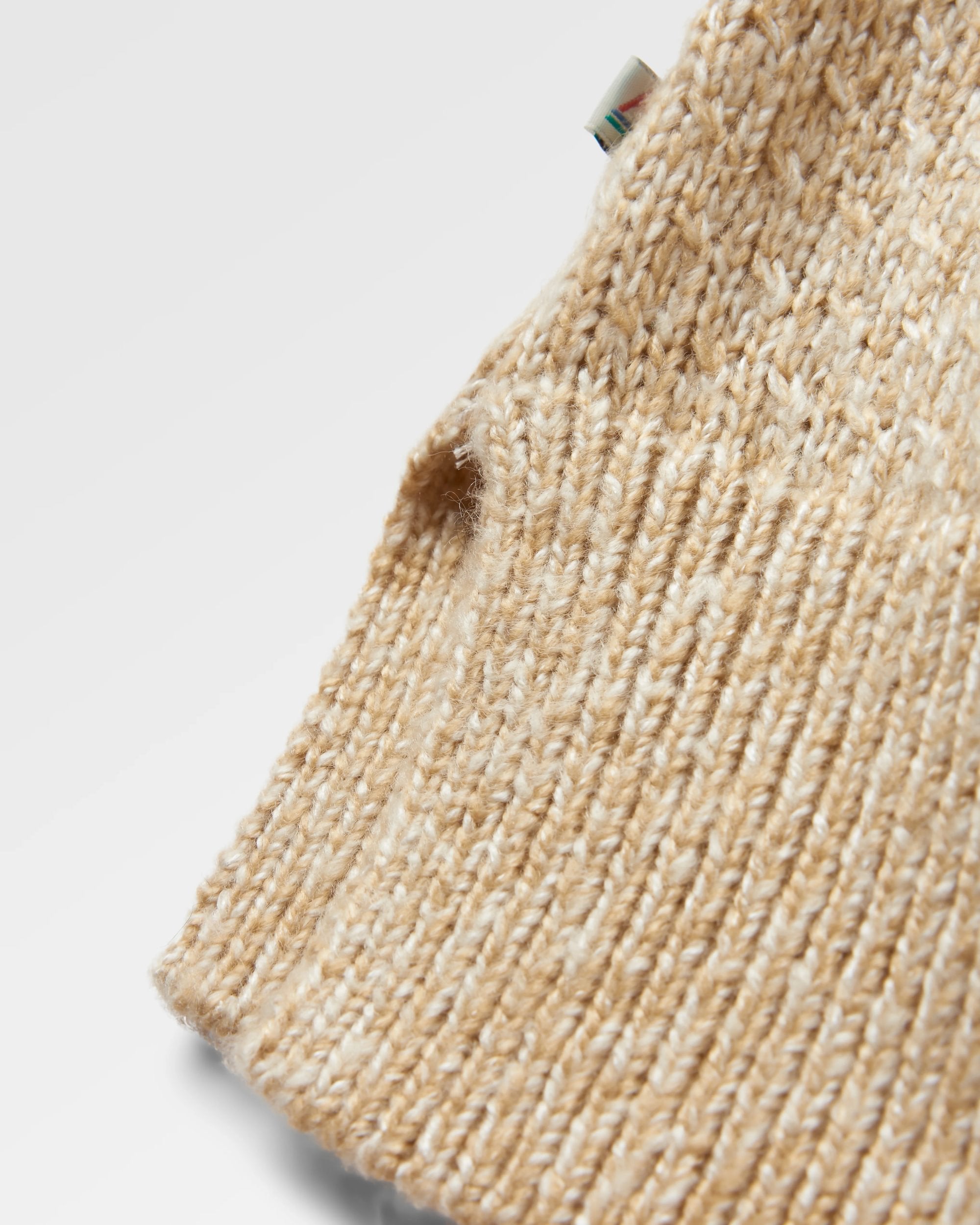 Juniper Recycled Knitted Jumper - Biscuit - Flatlay